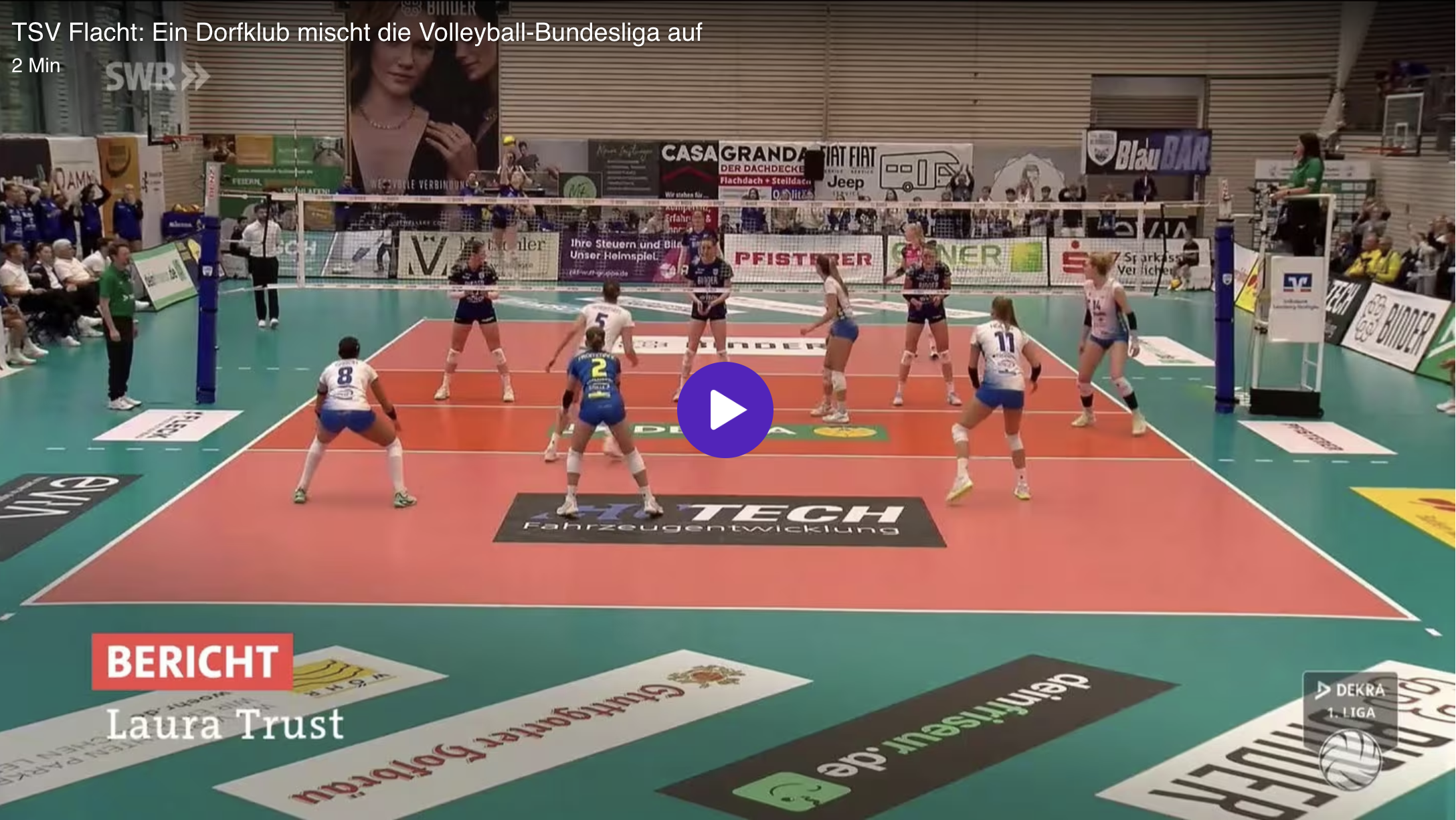 SWR: TSV Flacht: Ein Dorfklub mischt die Volleyball-Bundesliga auf